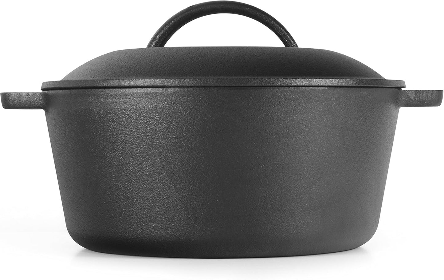 5 Quart Cast Iron Dutch Oven with Dome Lid & Handles