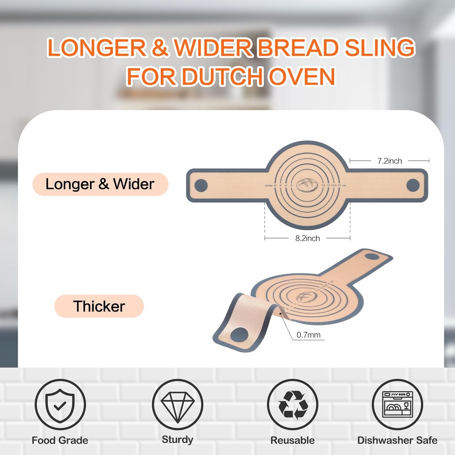 Reusable Silicone Bread Slings 2PCS